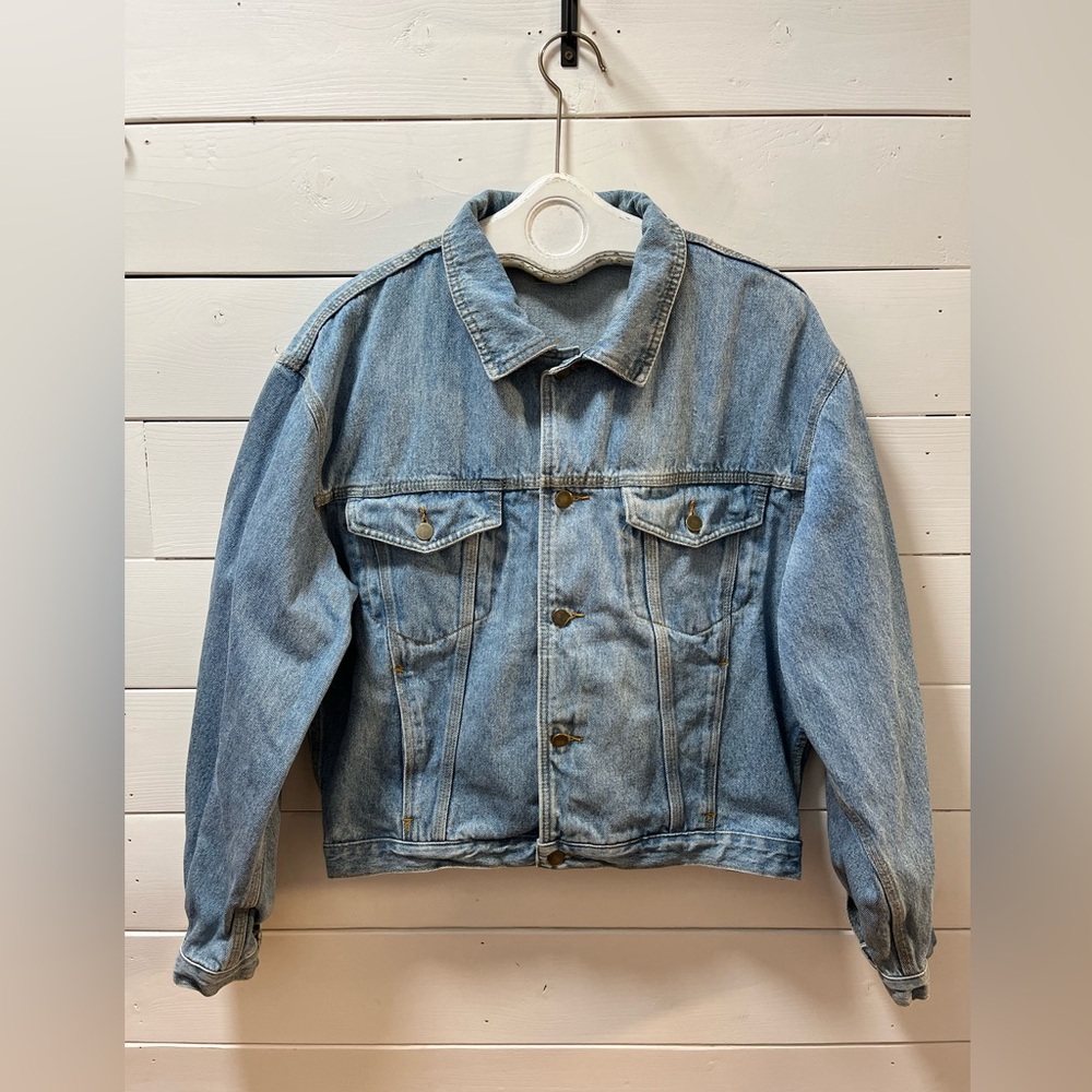 BZJ Blue Denim Jacket Size L Vintage unisex - Picture 2 of 11